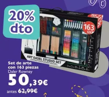 Oferta de Art Easel Studio - Set De Arte Con I63 Piezas por 0,39€ en Milbby