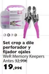 Oferta de Set Crop A Dile Perforador Y Fijador Ojales por 19,99€ en Milbby