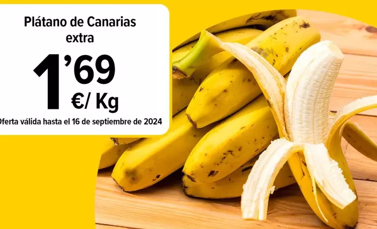 Oferta de Platano De Canarias Extra por 1,69€ en Cash Fresh