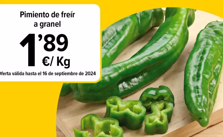 Oferta de Pimiento De Freir A Granel por 1,89€ en Cash Fresh