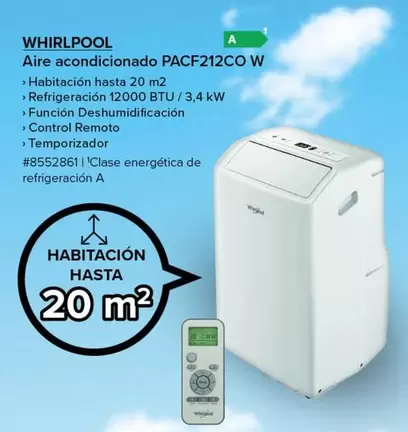 Oferta de Whirlpool - Aire Acondicionado Pacf212co W en Costco