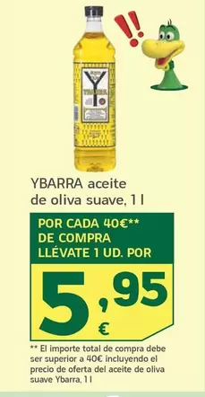 Oferta de Ybarra - Aceite De Oliva Suave por 5,95€ en HiperDino