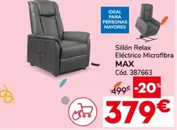 Oferta de Relax - Sillon  Eléctrico Microfibra Max por 379€ en Conforama