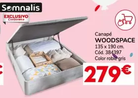 Oferta de Somnalis - Woodspace - Canapé por 279€ en Conforama