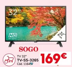 Oferta de Sogo - Tv 32" Tv-ss-3265 por 169€ en Conforama