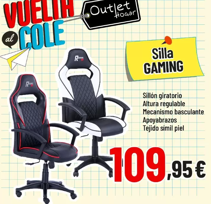 Oferta de Hot Wheels - Silla Gaming por 109,95€ en Outlet Hogar