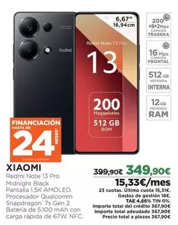 Oferta de Xiaomi - Redmi Note 13 Pro por 349,9€ en El Corte Inglés