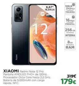 Oferta de Xiaomi - Redmi Note 12 Pro por 179€ en El Corte Inglés