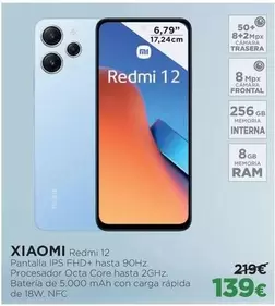 Oferta de Xiaomi - Redmi 12 por 139€ en El Corte Inglés