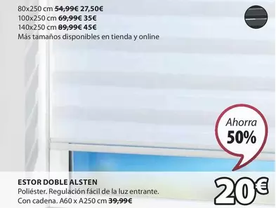 Oferta de Estor Doble Alsten por 20€ en JYSK