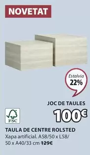 Oferta de Taula De Centre Rolsted por 100€ en JYSK