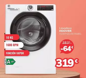 Oferta de Hoover - Lavadora H3wp56106tambs por 319€ en Mi electro