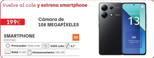 Oferta de Redmi - Smartphone - Camara De 108 Megapixeles por 199€ en Computer Store