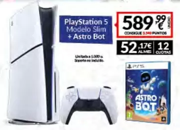 Oferta de PlayStation - Playstation 5 Modelo Slim + Astro Bot por 589,99€ en Game