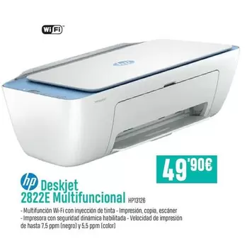 Oferta de HP - Deskjet 2822e Multifuncional por 49,9€ en App Informática