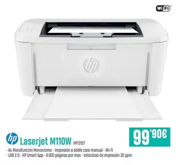 Oferta de HP - Laserjet M110W por 99,9€ en App Informática