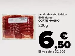 Oferta de Corte Magno - Jamon De Cebo Iberico 50% Duroc por 6,5€ en Supeco