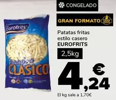 Oferta de Eurofrits - Patatas Fritas Estilo Casero por 4,24€ en Supeco