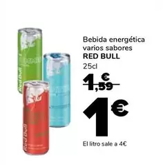 Oferta de Red Bull - Bebida Energetica por 1€ en Supeco