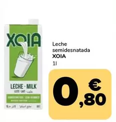 Oferta de Xoia - Leche Semidesnatada por 0,8€ en Supeco