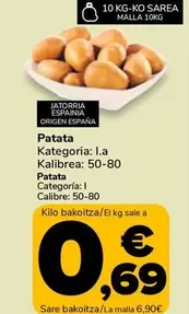 Oferta de Patata por 0,69€ en Supeco