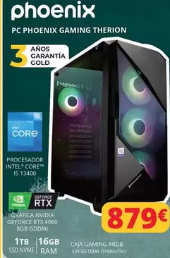 Oferta de Phoenix - Pc  Gaming Therion por 879€ en Dynos Informática