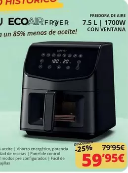 Oferta de Control - Ecoair Fryer - Freidora De Aire por 59,95€ en Dynos Informática