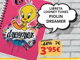 Oferta de Libreta Looney Tunes por 3,95€ en Dynos Informática