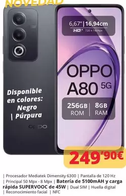 Oferta de OPPO - Prodesador - Batería De 5100mah Y Carga Rapida Supervoco De 445w por 249,9€ en Dynos Informática