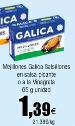 Oferta de Galica - Mejillones Salsillos En Salsa Picante O A La Vinagreta por 1,39€ en Froiz