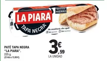 Oferta de La Piara - Paté Tapa Negra por 3,59€ en E.Leclerc