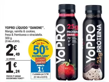 Oferta de Danone - Yopro Liquido por 2,49€ en E.Leclerc