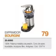 Oferta de Bourgini - Exprimidor por 79€ en Expert