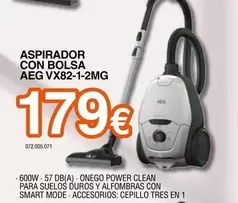 Oferta de AEG - Aspirador Con Bolsa Vx82-1-2mg por 179€ en Expert