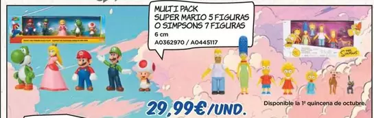 Oferta de Simpsons - Pack Super Mario 5 Figuras O 51mpsons 7 Figuras por 29,99€ en Juguettos