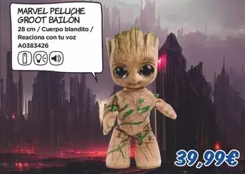 Oferta de Marvel -  Peluche Groot Bailon por 39,99€ en Juguettos