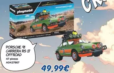 Oferta de Playmobil - Porsche 911 Carrera Rs 27 Offroad por 49,99€ en Juguettos