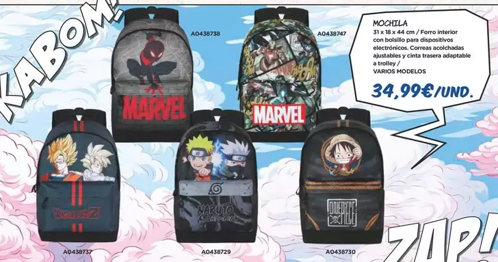 Oferta de Marvel - Mochila por 34,99€ en Juguettos