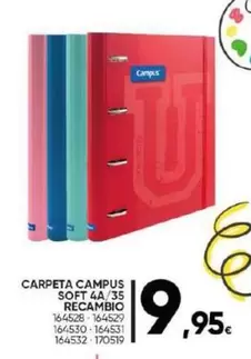 Oferta de Soft - Campus - Carpeta Soft 44/35 Recambio por 9,95€ en Family Cash