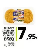 Oferta de Elpozo - Burger Crunchy Chicken C/salsa por 7,95€ en Family Cash