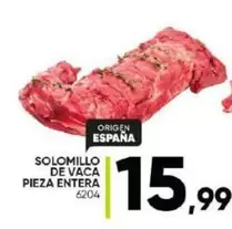 Oferta de Origen - Solomillo De Vaca por 15,99€ en Family Cash