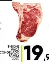 Oferta de T-bone Vaca Congelado Family por 19,99€ en Family Cash