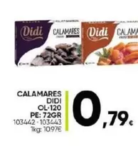 Oferta de Didi - Calamares por 0,79€ en Family Cash