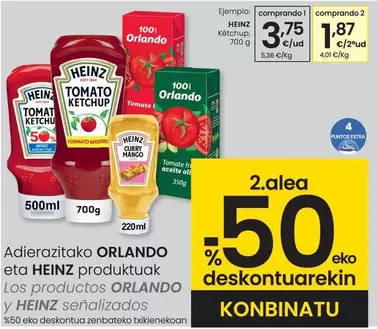 Oferta de Heinz - Ketchup por 3,75€ en Eroski