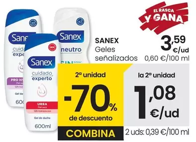 Oferta de Sanex - Geles  por 3,59€ en Eroski