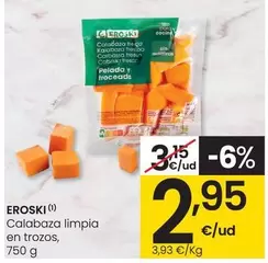 Oferta de Eroski - Calabaza Limpia En Trozos por 2,95€ en Eroski