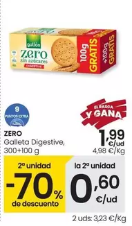 Oferta de Gullón - Zero Galleta Digestive por 1,99€ en Eroski