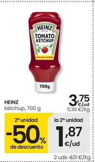 Oferta de Heinz - Ketchup por 3,75€ en Eroski