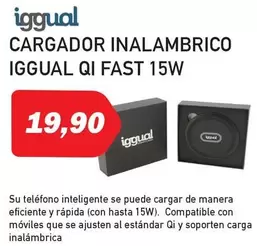 Oferta de Iggual - Cargador Inalambrico por 19,9€ en Microsshop