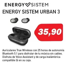 Oferta de Energy Sistem -  Urban 3 por 35,9€ en Microsshop